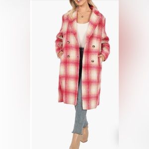 Gianna Plaid Double Breasted Coat by Petal and Pup, Size Small